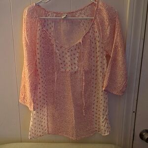 Old Navy Light Pink Floral Top